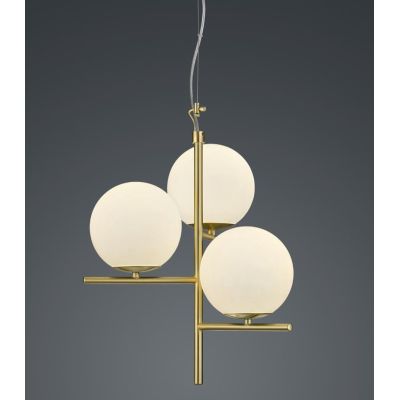 PURE LAMPADARIO A SOSPENSIONE IN METALLO CON 3 SFERE IN VETRO D40 CM TRIO LIGHTING - Cristalensi Shop Online