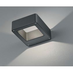 RENO PICCOLA APPLIQUE DA ESTERNI IP54 COLORE ANTRACITE BIEMISSIONE DI LUCE LED 4,5W LUCE 3000K TRIO LIGHTING - Cristalensi Shop 