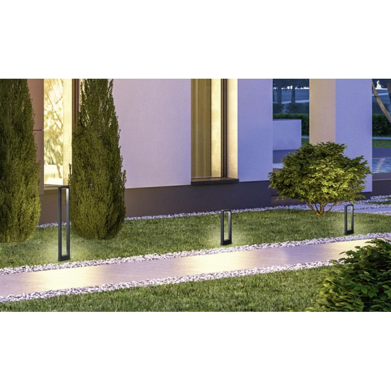 RENO PALO DA GIARDINO H100 DESIGN MODERNO IP54 COLORE ANTRACITE CON LED 4,5W LUCE 3000K TRIO LIGHTING - Cristalensi Shop Online