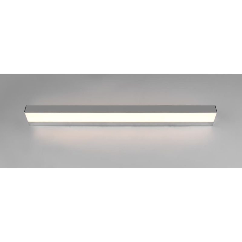 ROCCO APPLIQUE A PARETE DA SPECCHIO CROMO O NERA LARGHEZZA CM 90 IP44 LED 13W LUCE 3000K BI-EMISSIONE TRIO LIGHTING - Cristalens