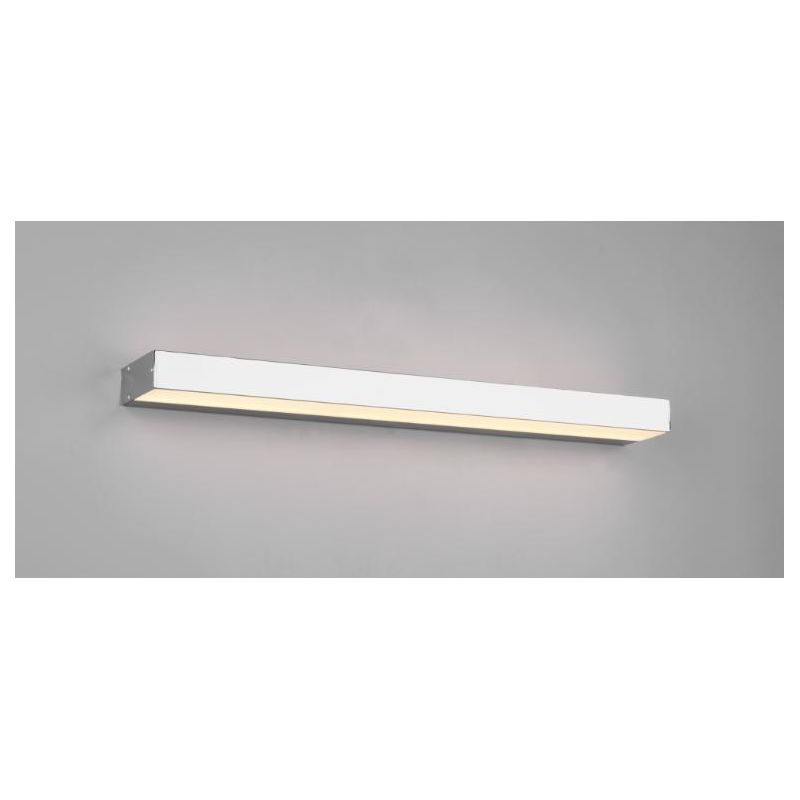 ROCCO APPLIQUE A PARETE DA SPECCHIO NERA O CROMO LARGHEZZA CM 60 IP44 LED 8W LUCE 3000K BI-EMISSIONE TRIO LIGHTING - Cristalensi
