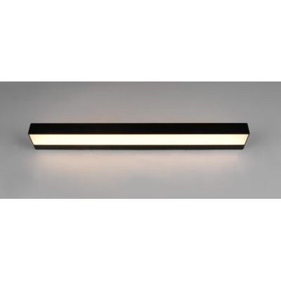 ROCCO APPLIQUE A PARETE DA SPECCHIO NERA O CROMO LARGHEZZA CM 60 IP44 LED 8W LUCE 3000K BI-EMISSIONE TRIO LIGHTING - Cristalensi