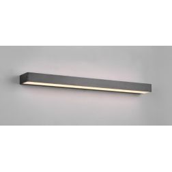 ROCCO APPLIQUE A PARETE DA SPECCHIO NERA O CROMO LARGHEZZA CM 60 IP44 LED 8W LUCE 3000K BI-EMISSIONE TRIO LIGHTING - Cristalensi