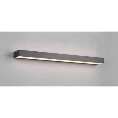 ROCCO APPLIQUE A PARETE DA SPECCHIO NERA O CROMO LARGHEZZA CM 60 IP44 LED 8W LUCE 3000K BI-EMISSIONE TRIO LIGHTING - Cristalensi