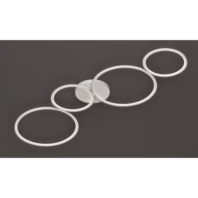 RONDO PLAFONIERA A 4 CERCHI CON LED 37W MODERNA LUCE 3000K DIMMERABILE METALLO 2 FINITURE TRIO LIGHTING - Cristalensi Shop Onlin