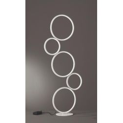 RONDO LAMPADA DA TERRA 5 CERCHI IN METALLO LED 36W MODERNA LUCE 3000K DIMMERABILE 2 FINITURE TRIO LIGHTING - Cristalensi Shop On 2