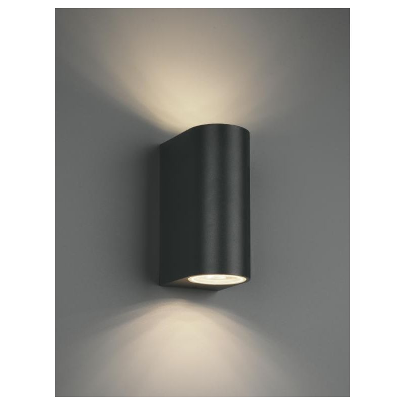 ROYA APPLIQUE A CILINDRO PER ESTERNI IP44 BIEMISSIONE DI LUCE 3 COLORI ATTACCO 2XGU10 TRIO LIGHTING - Cristalensi Shop Online