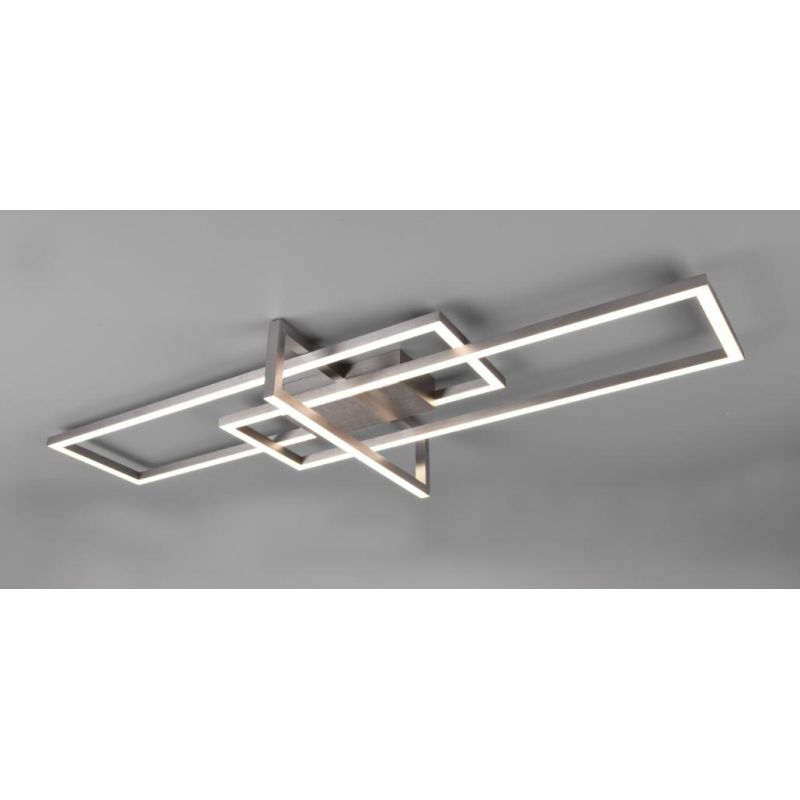 SALINAS PLAFONIERA A DUE RETTANGOLI LED 34W MODERNA DIMMERABILE LUCE 3000K 3 FINITURE COLORE TRIO LIGHTING - Cristalensi Shop On