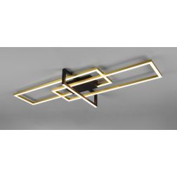 SALINAS PLAFONIERA A DUE RETTANGOLI LED 34W MODERNA DIMMERABILE LUCE 3000K 3 FINITURE COLORE TRIO LIGHTING - Cristalensi Shop On 2