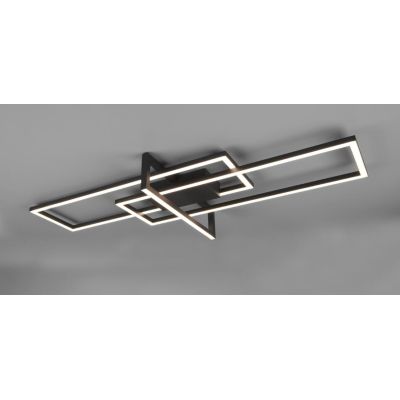 SALINAS PLAFONIERA A DUE RETTANGOLI LED 34W MODERNA DIMMERABILE LUCE 3000K 3 FINITURE COLORE TRIO LIGHTING - Cristalensi Shop On
