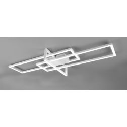 SALINAS PLAFONIERA A DUE RETTANGOLI LED 34W MODERNA DIMMERABILE FINITURA BIANCA LUCE 4000K TRIO LIGHTING - Cristalensi Shop Onli