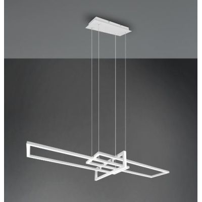 SALINAS SOSPENSIONE CON DUE RETTANGOLI LED 34W MODERNA DIMMERABILE FINITURA BIANCA LUCE 4000K TRIO LIGHTING - Cristalensi Shop O