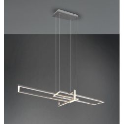 SALINAS SOSPENSIONE CON DUE RETTANGOLI LED 34W MODERNA DIMMERABILE LUCE 3000K 3 FINITURE COLORE TRIO LIGHTING - Cristalensi Shop 2