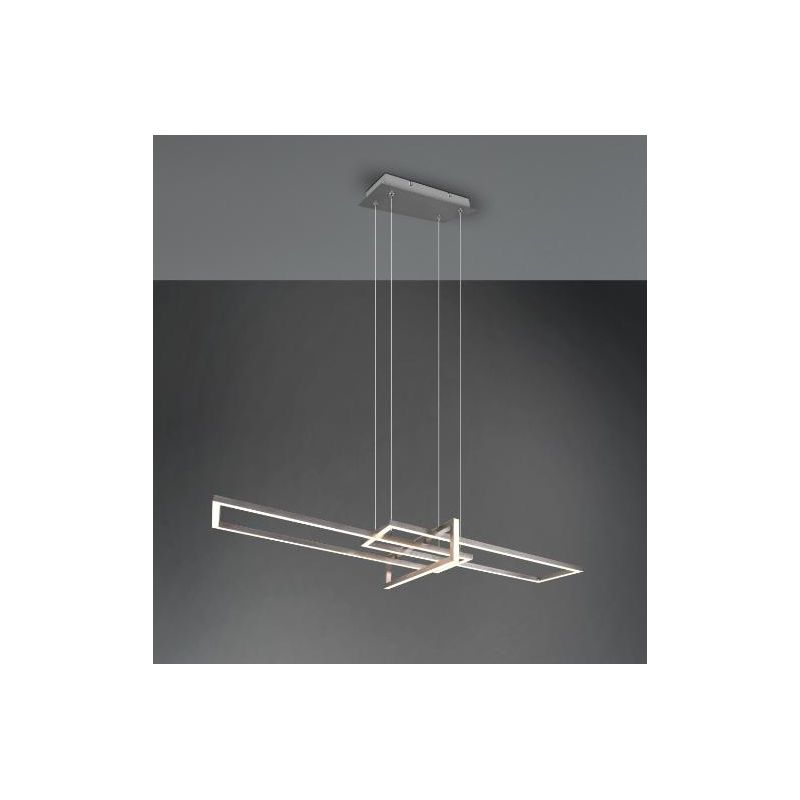 SALINAS SOSPENSIONE CON DUE RETTANGOLI LED 34W MODERNA DIMMERABILE LUCE 3000K 3 FINITURE COLORE TRIO LIGHTING - Cristalensi Shop