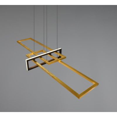 SALINAS SOSPENSIONE CON DUE RETTANGOLI LED 34W MODERNA DIMMERABILE LUCE 3000K 3 FINITURE COLORE TRIO LIGHTING - Cristalensi Shop