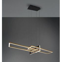 SALINAS SOSPENSIONE CON DUE RETTANGOLI LED 34W MODERNA DIMMERABILE LUCE 3000K 3 FINITURE COLORE TRIO LIGHTING - Cristalensi Shop