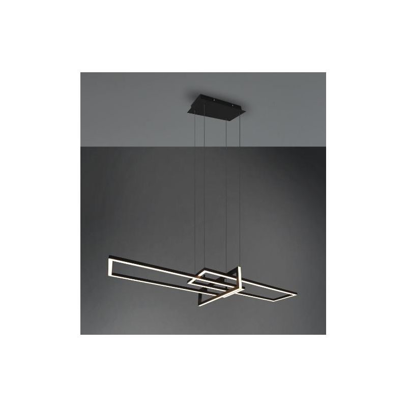 SALINAS SOSPENSIONE CON DUE RETTANGOLI LED 34W MODERNA DIMMERABILE LUCE 3000K 3 FINITURE COLORE TRIO LIGHTING - Cristalensi Shop
