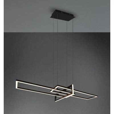 SALINAS SOSPENSIONE CON DUE RETTANGOLI LED 34W MODERNA DIMMERABILE LUCE 3000K 3 FINITURE COLORE TRIO LIGHTING - Cristalensi Shop