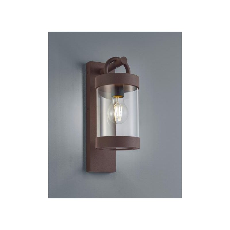 SAMBESI APPLIQUE DA ESTERNO IP44 A LANTERNA CON SENSORE CREPUSCOLARE ANTRACITE RUGGINE O BIANCO TRIO LIGHTING - Cristalensi Shop