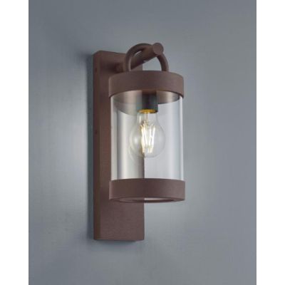 SAMBESI APPLIQUE DA ESTERNO IP44 A LANTERNA CON SENSORE CREPUSCOLARE ANTRACITE RUGGINE O BIANCO TRIO LIGHTING - Cristalensi Shop