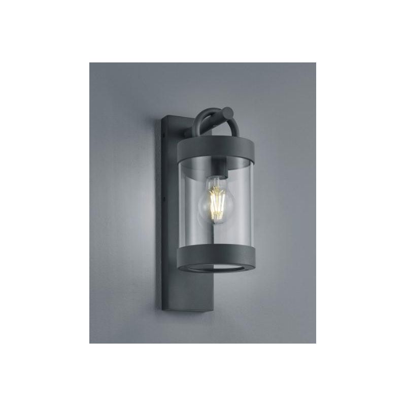 SAMBESI APPLIQUE DA ESTERNO IP44 A LANTERNA CON SENSORE CREPUSCOLARE ANTRACITE RUGGINE O BIANCO TRIO LIGHTING - Cristalensi Shop