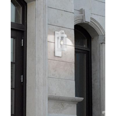 SAMBESI APPLIQUE DA ESTERNO IP44 A LANTERNA CON SENSORE CREPUSCOLARE ANTRACITE RUGGINE O BIANCO TRIO LIGHTING - Cristalensi Shop