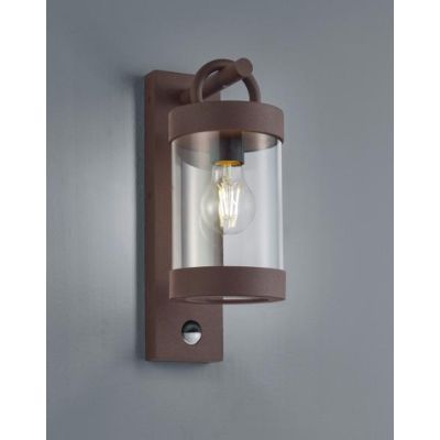 SAMBESI APPLIQUE CON SENSORE DI MOVIMENTO DA ESTERNO IP44 ANTRACITE RUGGINE O BIANCO A LANTERNA TRIO LIGHTING - Cristalensi Shop