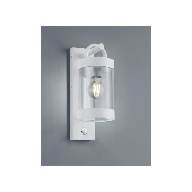SAMBESI APPLIQUE CON SENSORE DI MOVIMENTO DA ESTERNO IP44 ANTRACITE RUGGINE O BIANCO A LANTERNA TRIO LIGHTING - Cristalensi Shop