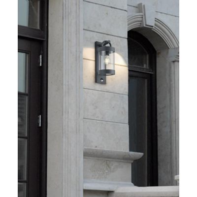 SAMBESI APPLIQUE CON SENSORE DI MOVIMENTO DA ESTERNO IP44 ANTRACITE RUGGINE O BIANCO A LANTERNA TRIO LIGHTING - Cristalensi Shop