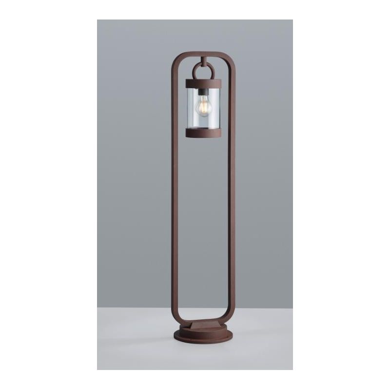 SAMBESI LAMPIONCINO DA ESTERNO H100 CLASSICO A LANTERNA IP44 SENSORE CREPUSCOLARE ANTRACITE O RUGGIN TRIO LIGHTING - Cristalensi