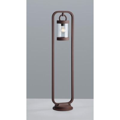 SAMBESI LAMPIONCINO DA ESTERNO H100 CLASSICO A LANTERNA IP44 SENSORE CREPUSCOLARE ANTRACITE O RUGGIN TRIO LIGHTING - Cristalensi