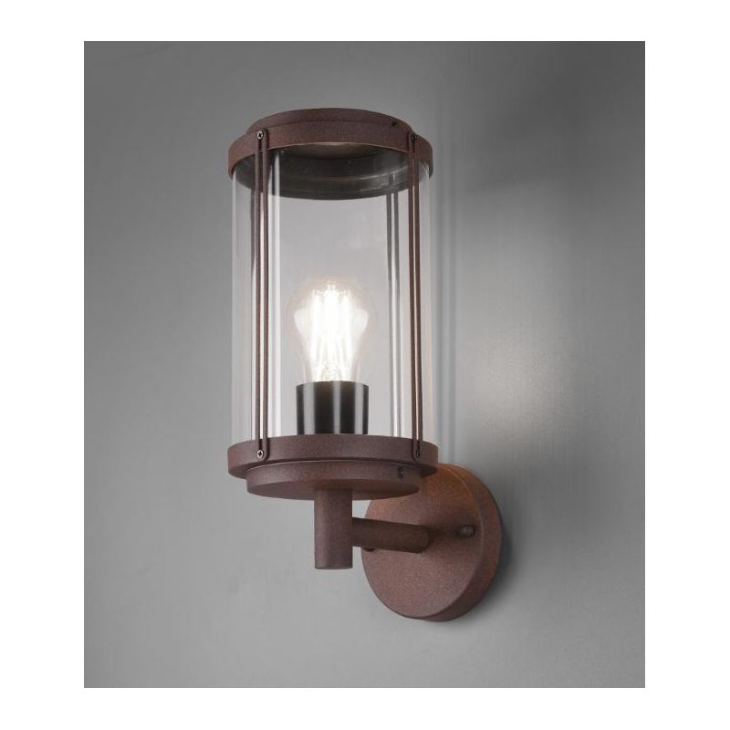 TANARO APPLIQUE DA ESTERNO H32 STILE CLASSICO IP44 ANTRACITE O RUGGINE LUCE DIFFUSA TRIO LIGHTING - Cristalensi Shop Online