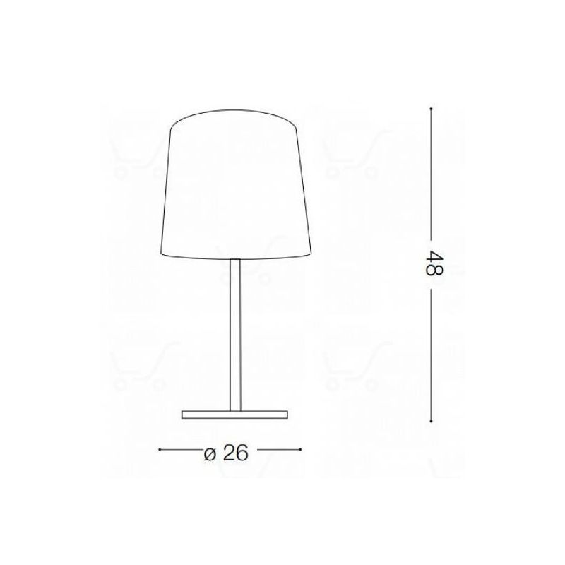 LAMPADA DA TAVOLO PICCOLA H48 DIAMETRO 26 IN COLORE NERO OPACO E PARALUME NERO CRISTALENSI - Cristalensi Shop Online