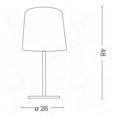 LAMPADA DA TAVOLO PICCOLA H48 DIAMETRO 26 IN COLORE NERO OPACO E PARALUME NERO CRISTALENSI - Cristalensi Shop Online