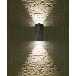 TAY APPLIQUE MODERNA ANTRACITE DA ESTERNI IP65 A LED 4W LUCE 3000K BIEMISSIONE DI LUCE TRIO LIGHTING - Cristalensi Shop Online 2