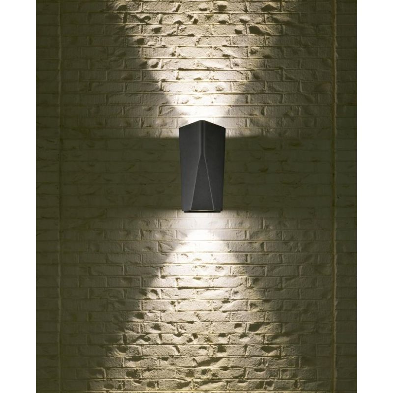 TAY APPLIQUE MODERNA ANTRACITE DA ESTERNI IP65 A LED 4W LUCE 3000K BIEMISSIONE DI LUCE TRIO LIGHTING - Cristalensi Shop Online