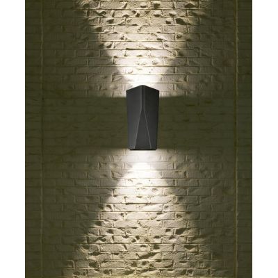 TAY APPLIQUE MODERNA ANTRACITE DA ESTERNI IP65 A LED 4W LUCE 3000K BIEMISSIONE DI LUCE TRIO LIGHTING - Cristalensi Shop Online