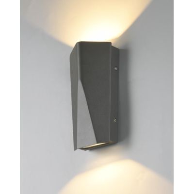 TAY APPLIQUE MODERNA ANTRACITE DA ESTERNI IP65 A LED 4W LUCE 3000K BIEMISSIONE DI LUCE TRIO LIGHTING - Cristalensi Shop Online