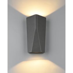 TAY APPLIQUE MODERNA ANTRACITE DA ESTERNI IP65 A LED 4W LUCE 3000K BIEMISSIONE DI LUCE TRIO LIGHTING - Cristalensi Shop Online