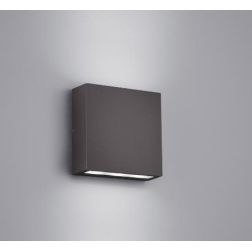 THAMES LAMPADA DA PARETE QUADRATA BIEMISSIONE ANTRACITE IP54 DA ESTERNI LED 3W LUCE 3000K TRIO LIGHTING - Cristalensi Shop Onlin