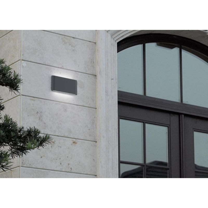 THAMES II LAMPADA DA PARETE A BIEMISSIONE IP54 DA ESTERNI LED 4W ANTRACITE O BIANCO TRIO LIGHTING - Cristalensi Shop Online