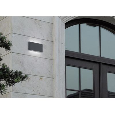 THAMES II LAMPADA DA PARETE A BIEMISSIONE IP54 DA ESTERNI LED 4W ANTRACITE O BIANCO TRIO LIGHTING - Cristalensi Shop Online