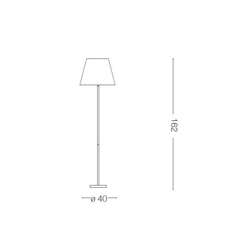 LAMPADA DA TERRA PIANTANA DI COLORE NERO OPACO CON PARALUME NERO INTERNO ORO CRISTALENSI - Cristalensi Shop Online