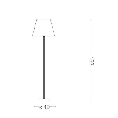 LAMPADA DA TERRA PIANTANA DI COLORE NERO OPACO CON PARALUME NERO INTERNO ORO CRISTALENSI - Cristalensi Shop Online