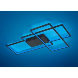 PLAFONIERA GRANDE LED 40W RGB 3000K-6000K CON TELECOMANDO COLORE ANTRACITE O NICHEL DIMMERABILE TRIO LIGHTING - Cristalensi Shop 2