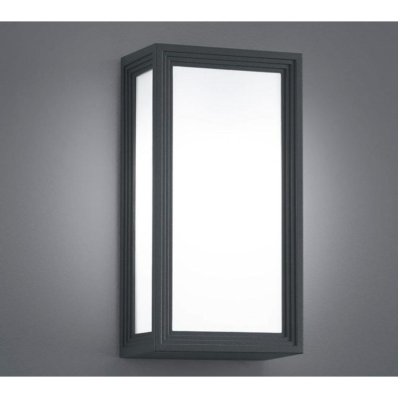 TIMOK APPLIQUE DA ESTERNO DESIGN MODERNO IP54 LED 5W ANTRACITE LUCE DIFFUSA TRIO LIGHTING - Cristalensi Shop Online