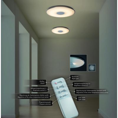 TOKYO PLAFONIERA DIAMETRO 60 CM A LED DINAMICO CON TELECOMANDO DA 50W TRIO LIGHTING - Cristalensi Shop Online