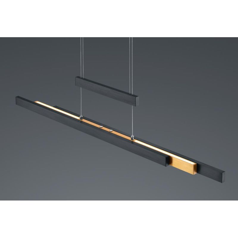 TRAJAN SOSPENSIONE ALLUNGABILE LED 54W LUCE 2700-5000K DIMMERABILE CON FINITURA BICOLORE MODERNA TRIO LIGHTING - Cristalensi Sho