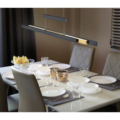 TRAJAN SOSPENSIONE ALLUNGABILE LED 54W LUCE 2700-5000K DIMMERABILE CON FINITURA BICOLORE MODERNA TRIO LIGHTING - Cristalensi Sho