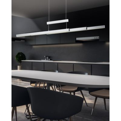 TRAJAN SOSPENSIONE ALLUNGABILE LED 54W LUCE 2700-5000K DIMMERABILE 3 FINITURE COLORE MODERNA TRIO LIGHTING - Cristalensi Shop On